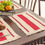 Thumbnail: Color-Block Striped Woven Placemat with Tassels