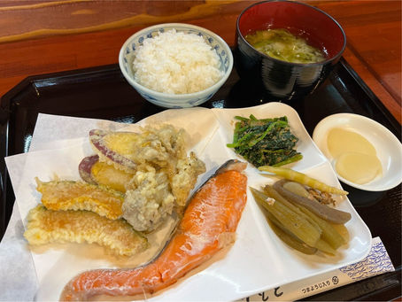 シャケ&天ぷら定食