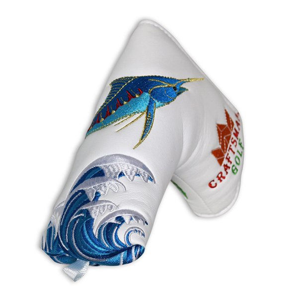 Golf Head Cover Putter Blade CM-Crab&Fish White
