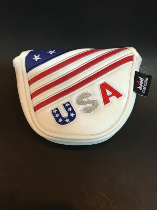 Cover CM For Putter Mallet U.S.A Ret&White&Bule