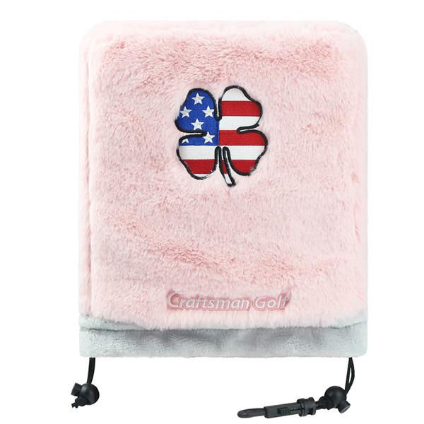 Pink Fur With Red&White&Blue Clover Iron Headcover
