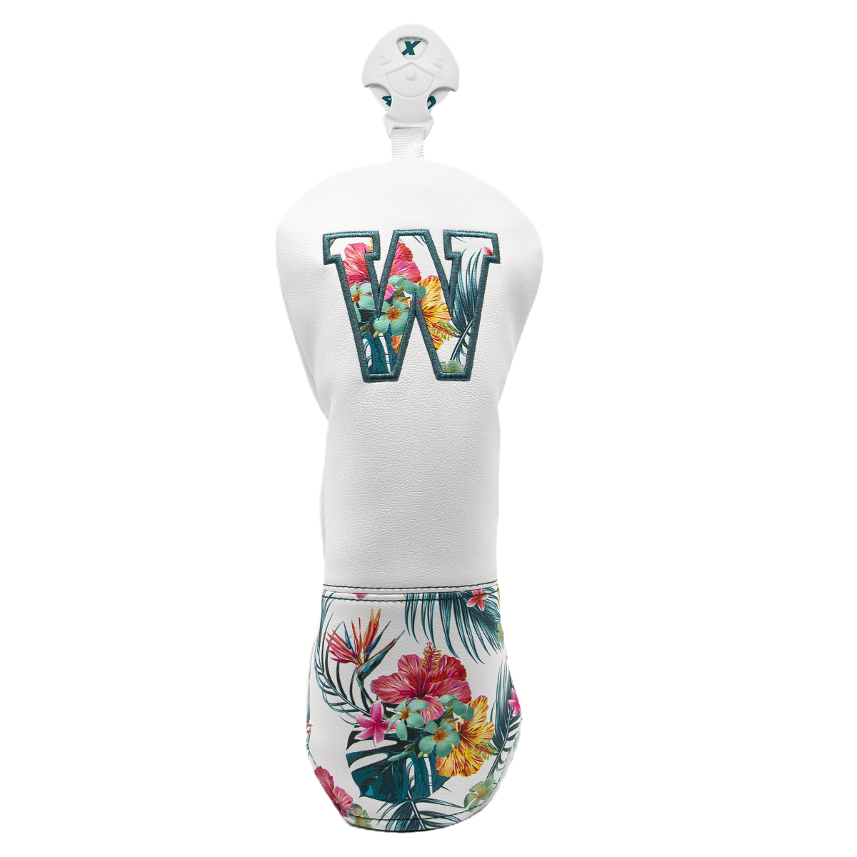 Golf Head Cover "Lucky Clover White" Cover for Golf Clubs -Fairway Headcover