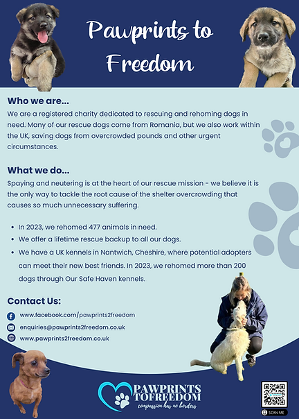 Pawprints2freedome Leaflet