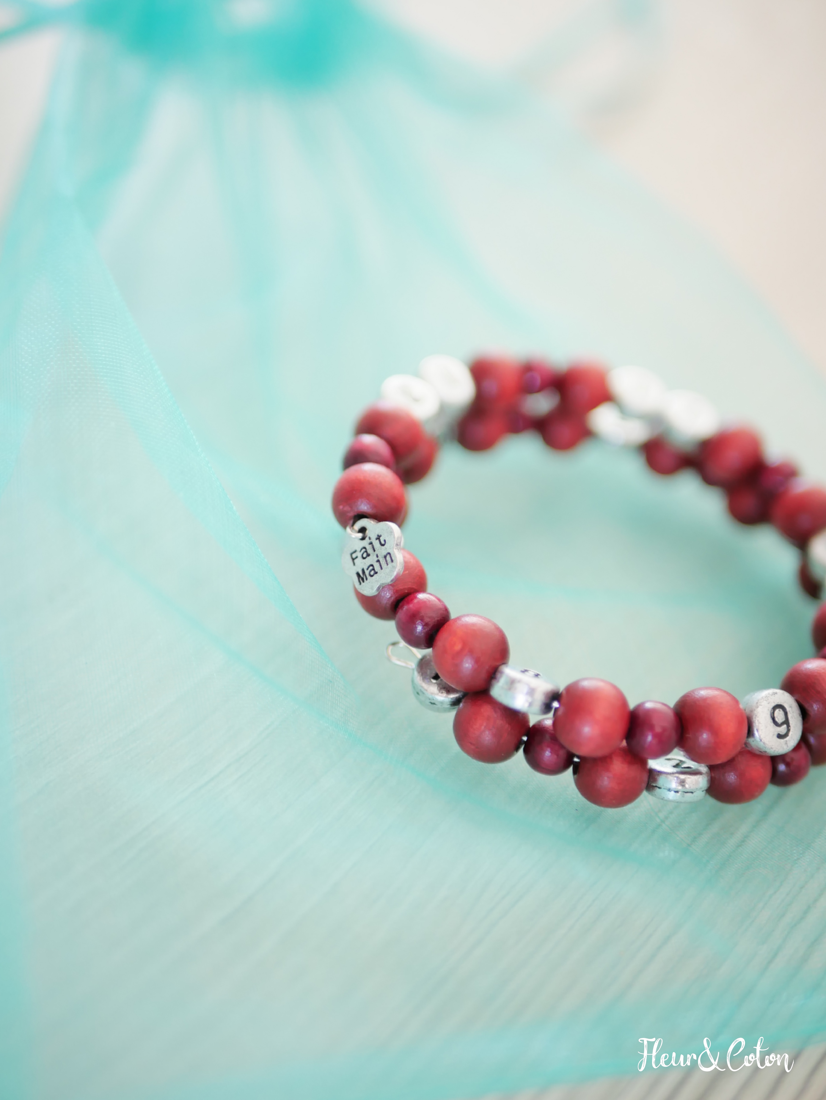 Bracelet d'allaitement vieux rose5