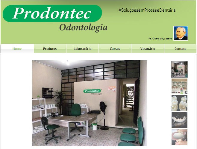 Site da Prodontec Odontologia