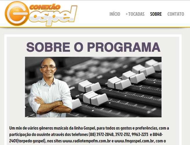 Site do Conexão Gospel