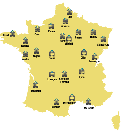 carte des centres experts régionaux réseaux loc