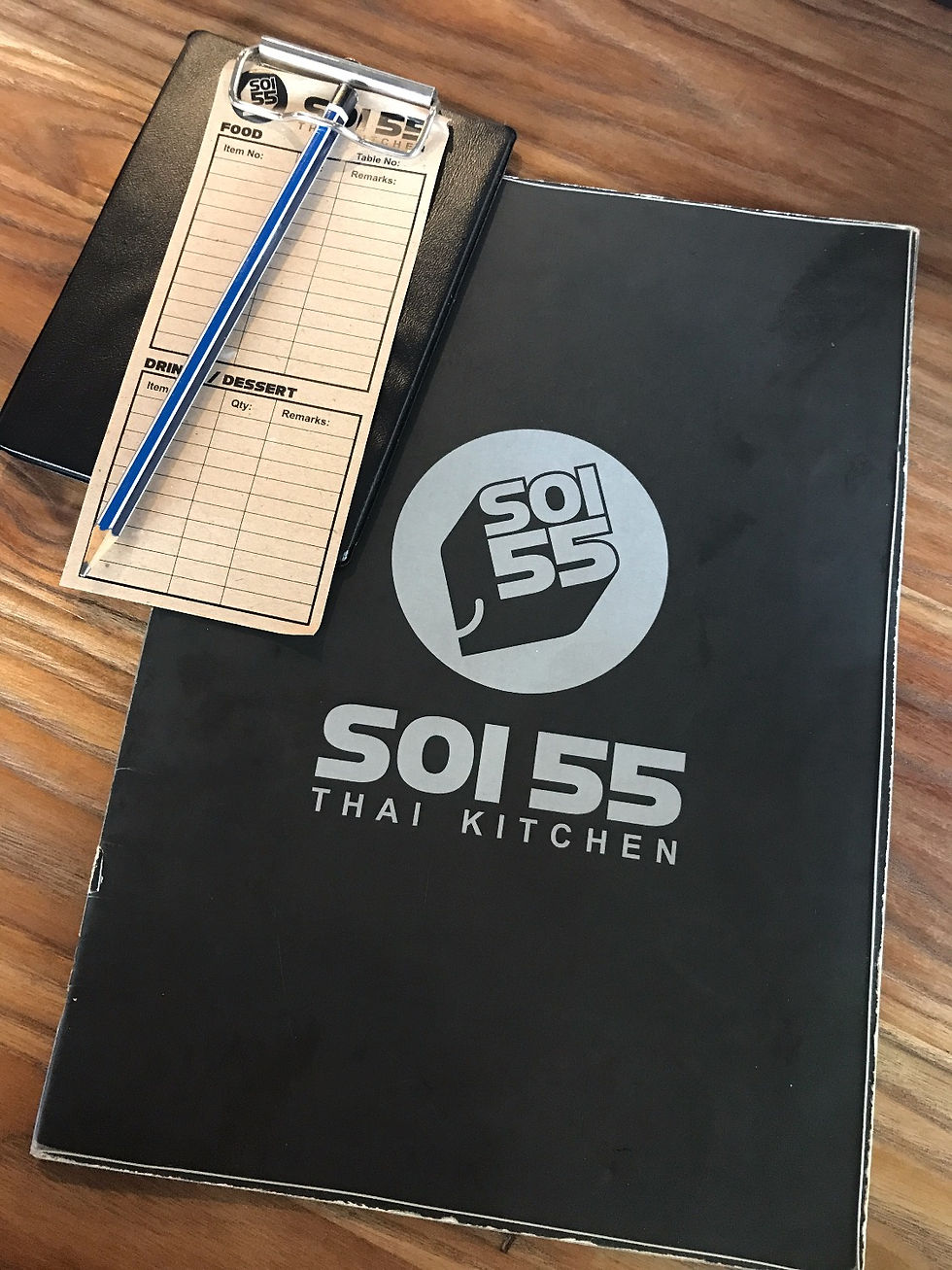 The menu and order form