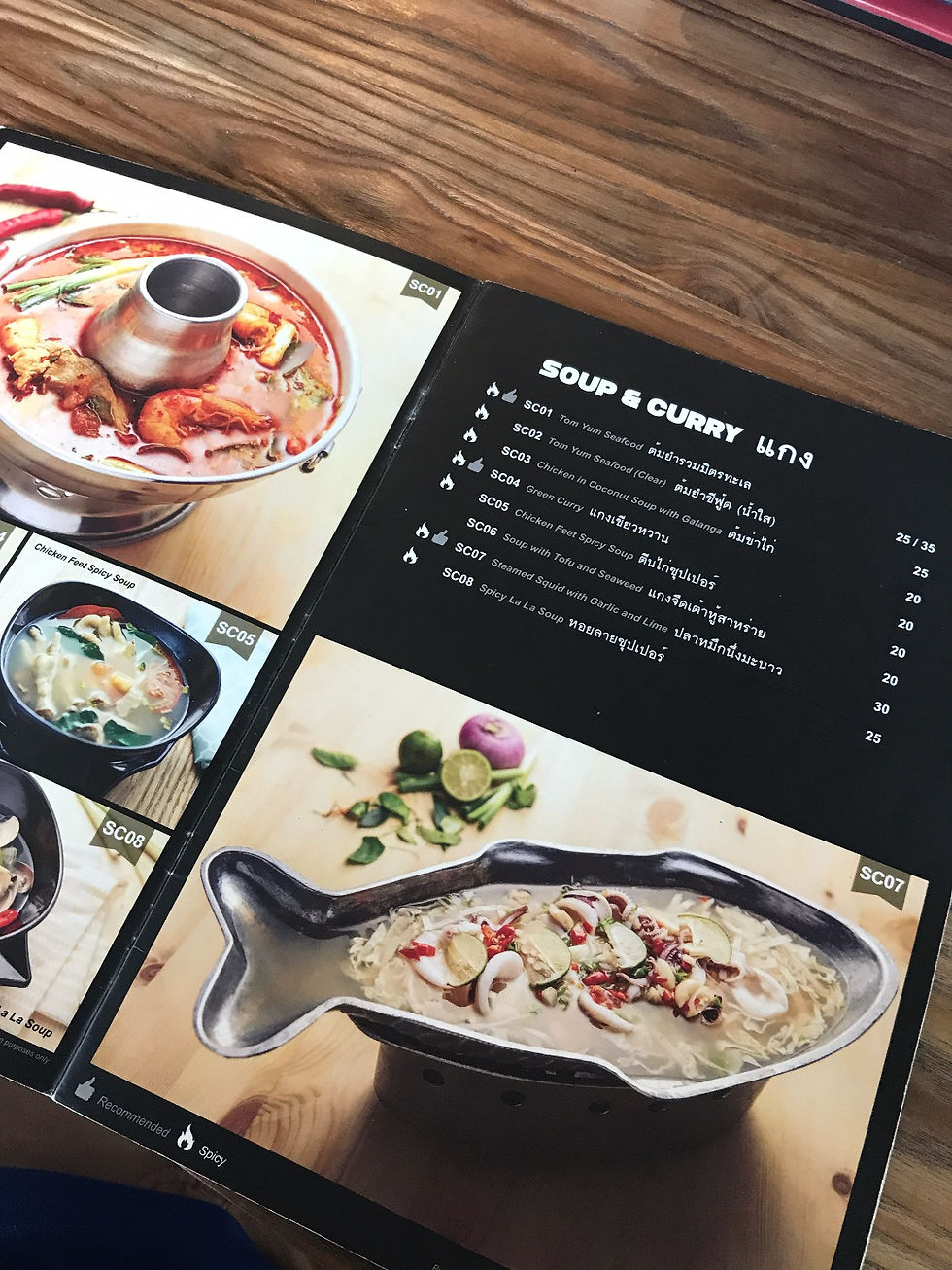 Soup & Curry Menu
