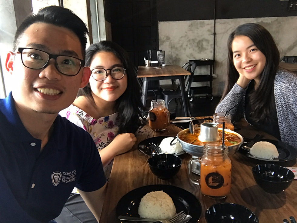 My friends and 1 enjoyed our time during lunch