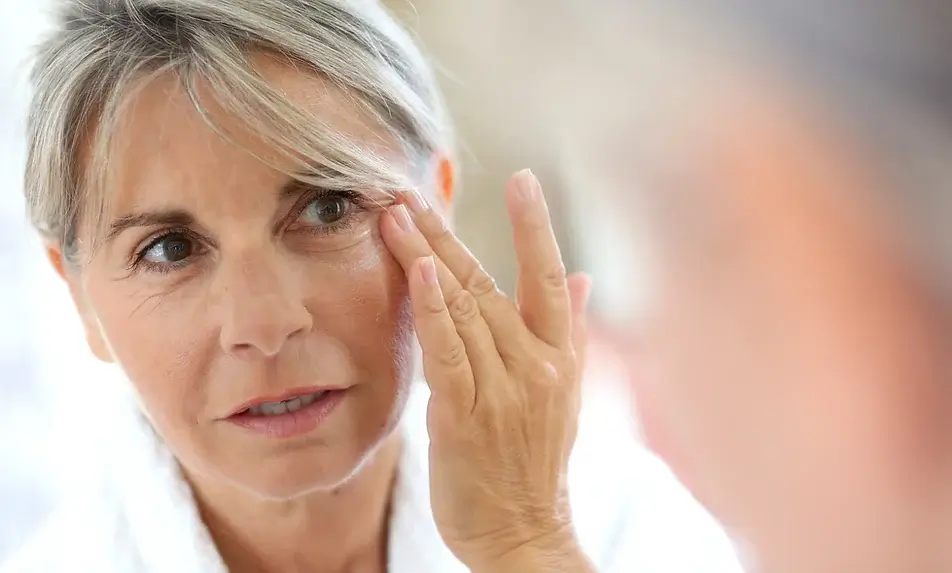 Lady considering botox eye lift Lancashire