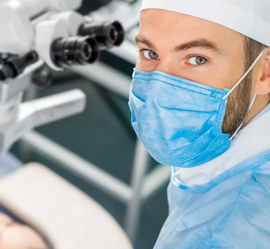 Surgeon performing rle surgery Lancashire