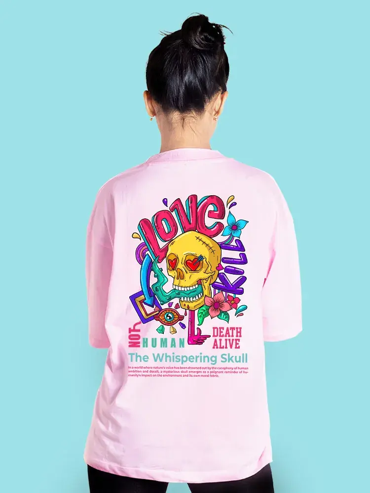 Golden Skull Female Oversized T-Shirt