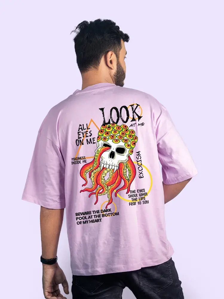 Thumbnail: "All eyes on me Skullhead" Men Oversized T-Shirt