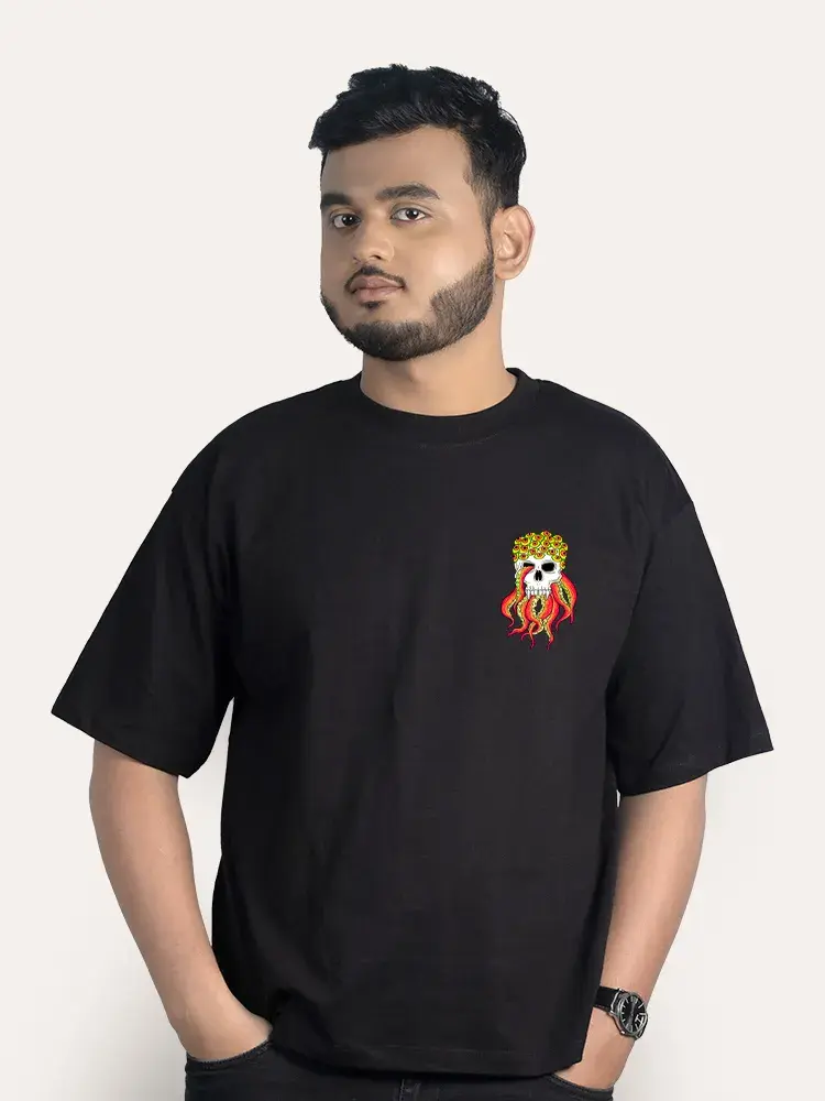 Thumbnail: "All eyes on me Skullhead" Men Oversized T-Shirt
