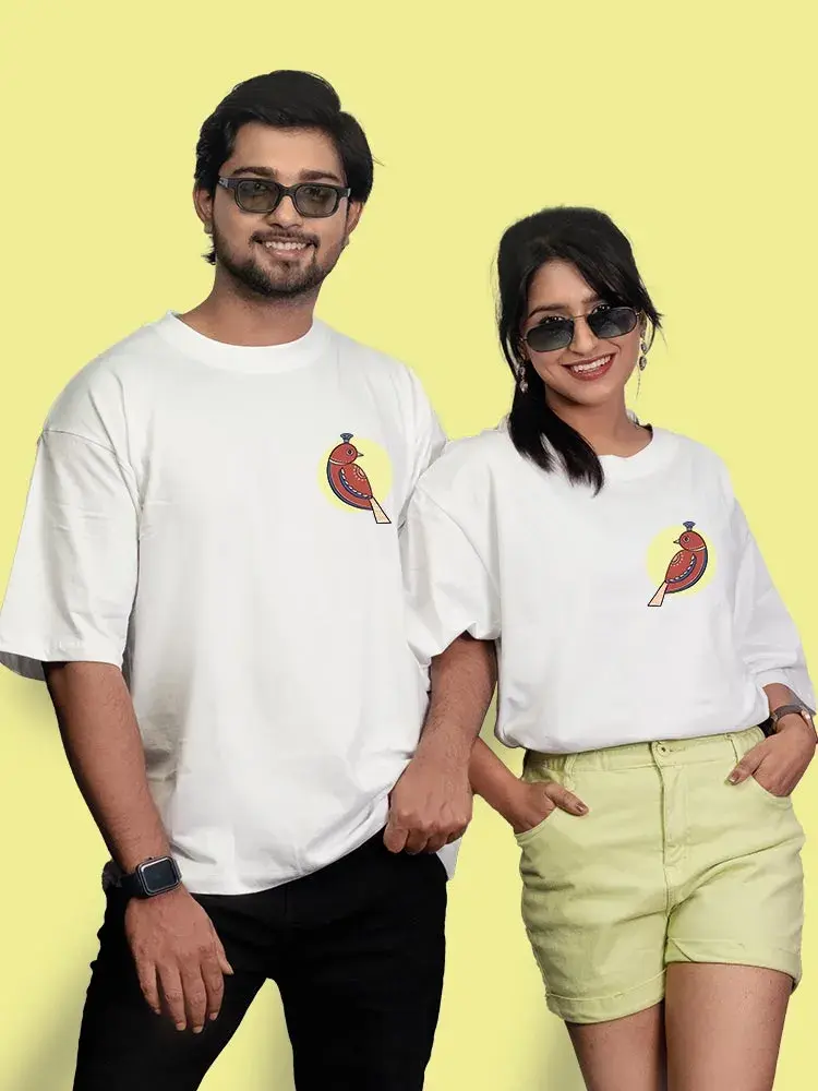 Thumbnail: Love Bird Oversized Couple t-shirt
