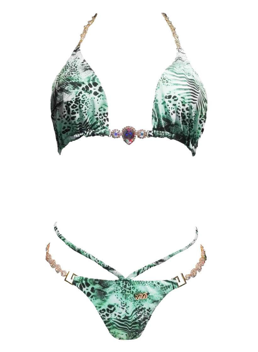 Thumbnail: Megan Triangle Top & Strappy Tango Bottom - Tiger Ocelot