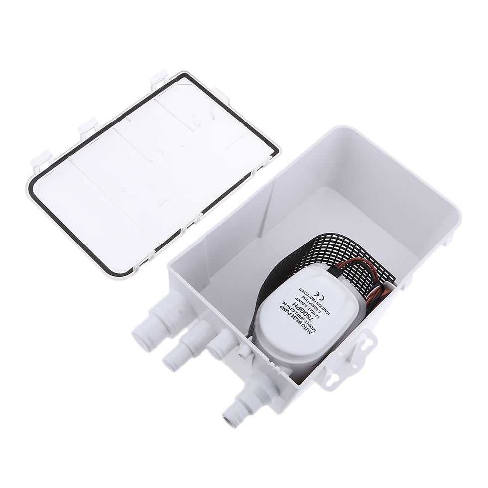 Thumbnail: 12V 600 GPH Boat Shower Sump Pump System Bilge Drain Box For Yacht RV Caravan Tr