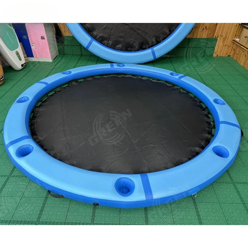 Thumbnail: wholesale pool floats Round Inflatable Raft Floating bar solo pad dock mesh sunc