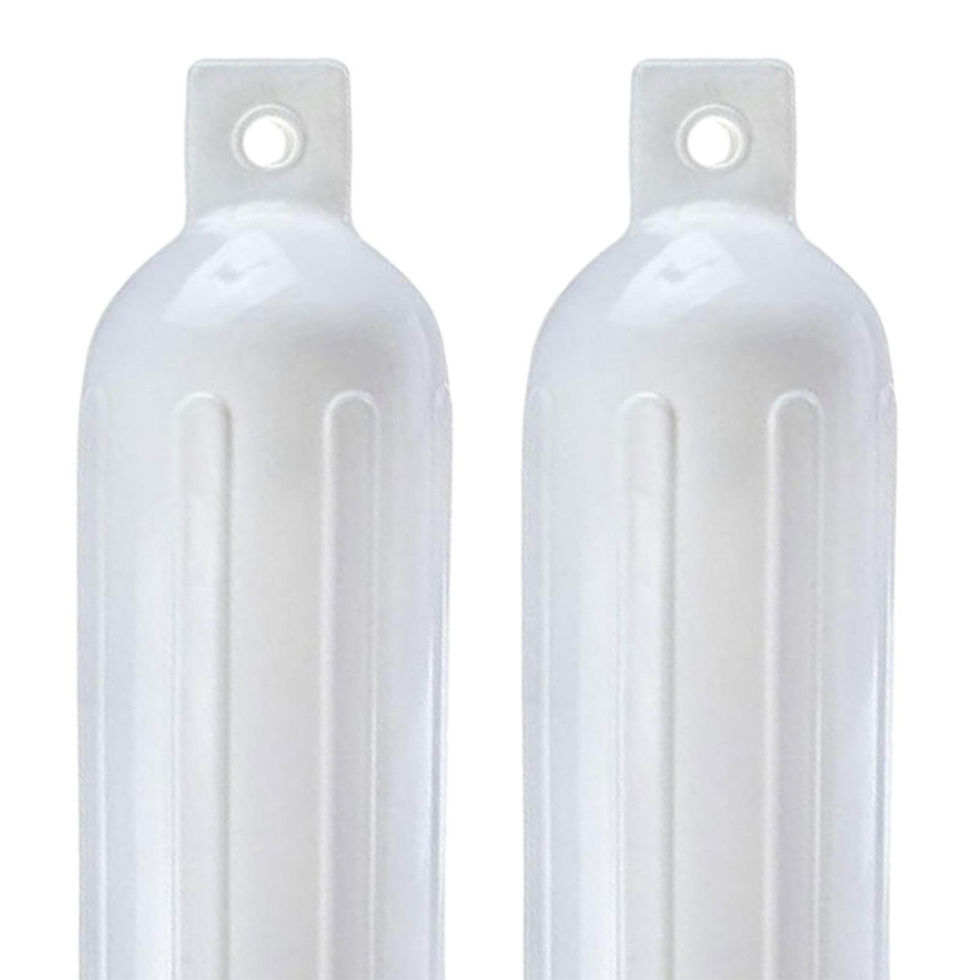 Thumbnail: 2Pcs Boat Fenders 6mm x 1.5M Ropes Protector Twin Eyes Inflatable Fenders for Ma