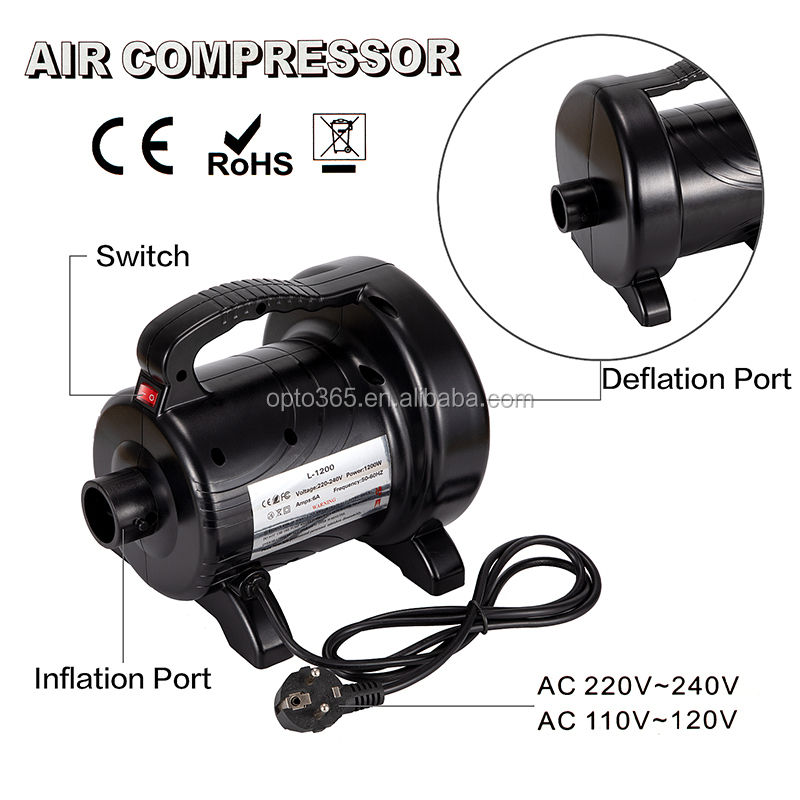 Thumbnail: Electric Air Bed Inflatable Pumps Quick Fill 1200W Mattress Pump Inflator Deflat