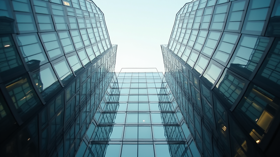 Eye-level view of a modern London office building