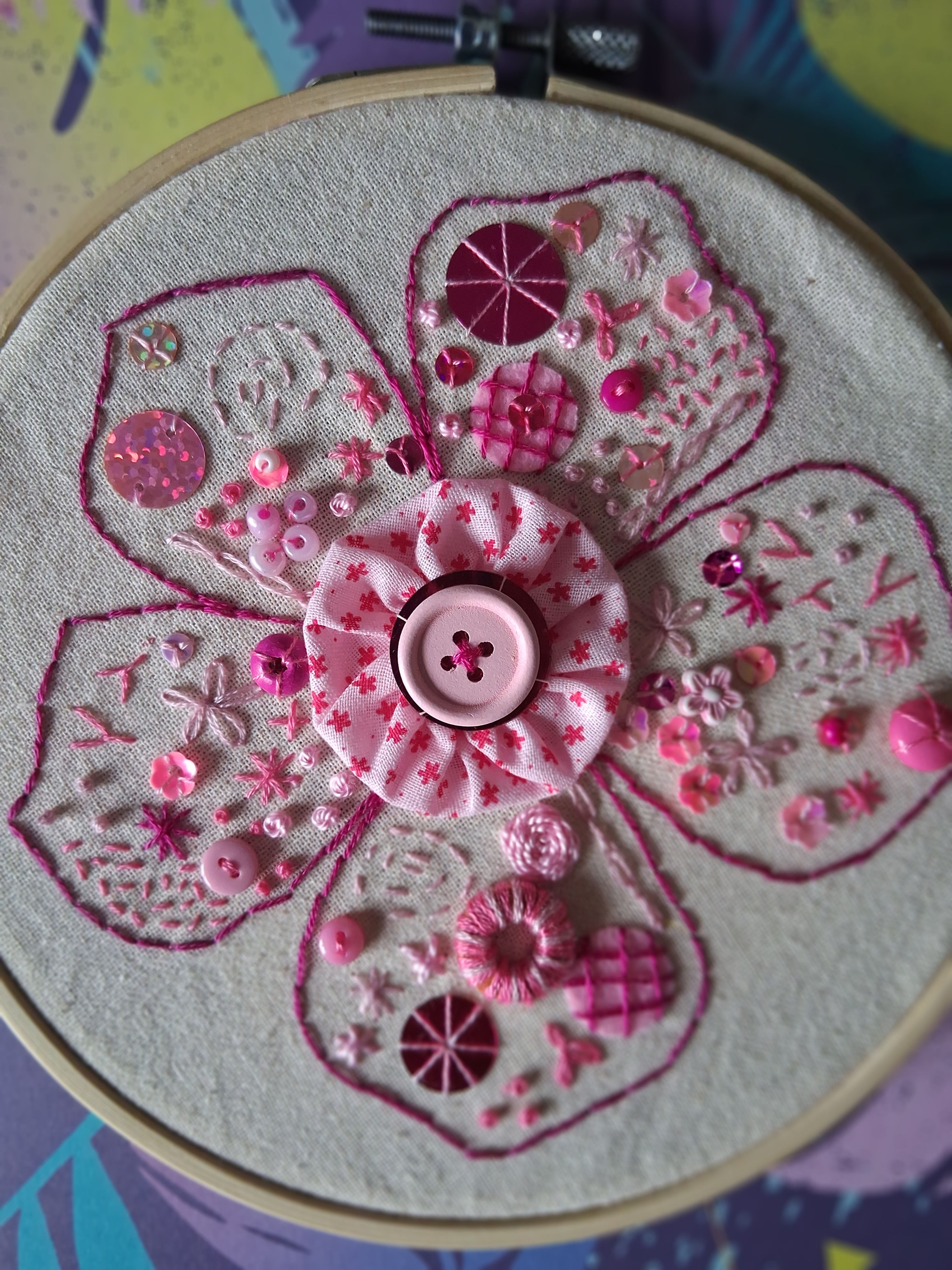 Floral Doodle Embroidery Kit