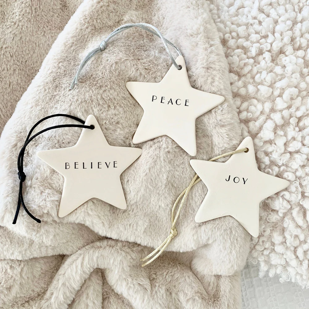 Personalised Clay Tree Decorations