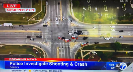GENEVA | Heavy Police Activity Due to Car Crash and Shooting at Randall and Fabyan