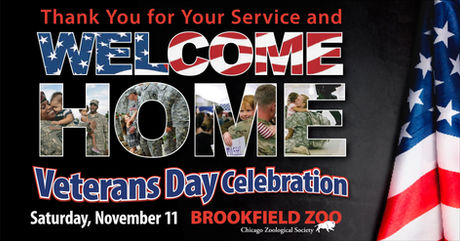 VETERAN'S CELEBRATION | Brookfield Zoo Welcomes Home Veterans with Families & Friends