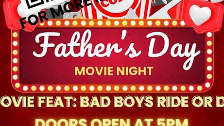 DAD'S DAY EVENT | Hollywood Palms Dinner and a Movie with DADS!
