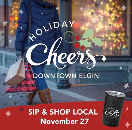 ELGIN | Holiday Cheers Event to Celebrate Sips of the Season In Downtown Elgin November 27