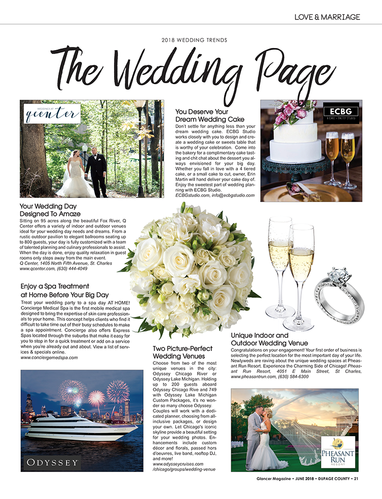 The Wedding Page, June 2018, Glancer Magazine