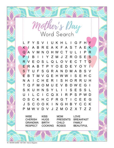 WORD SEARCH | Have Fun with this Special Mother's Day Word Search