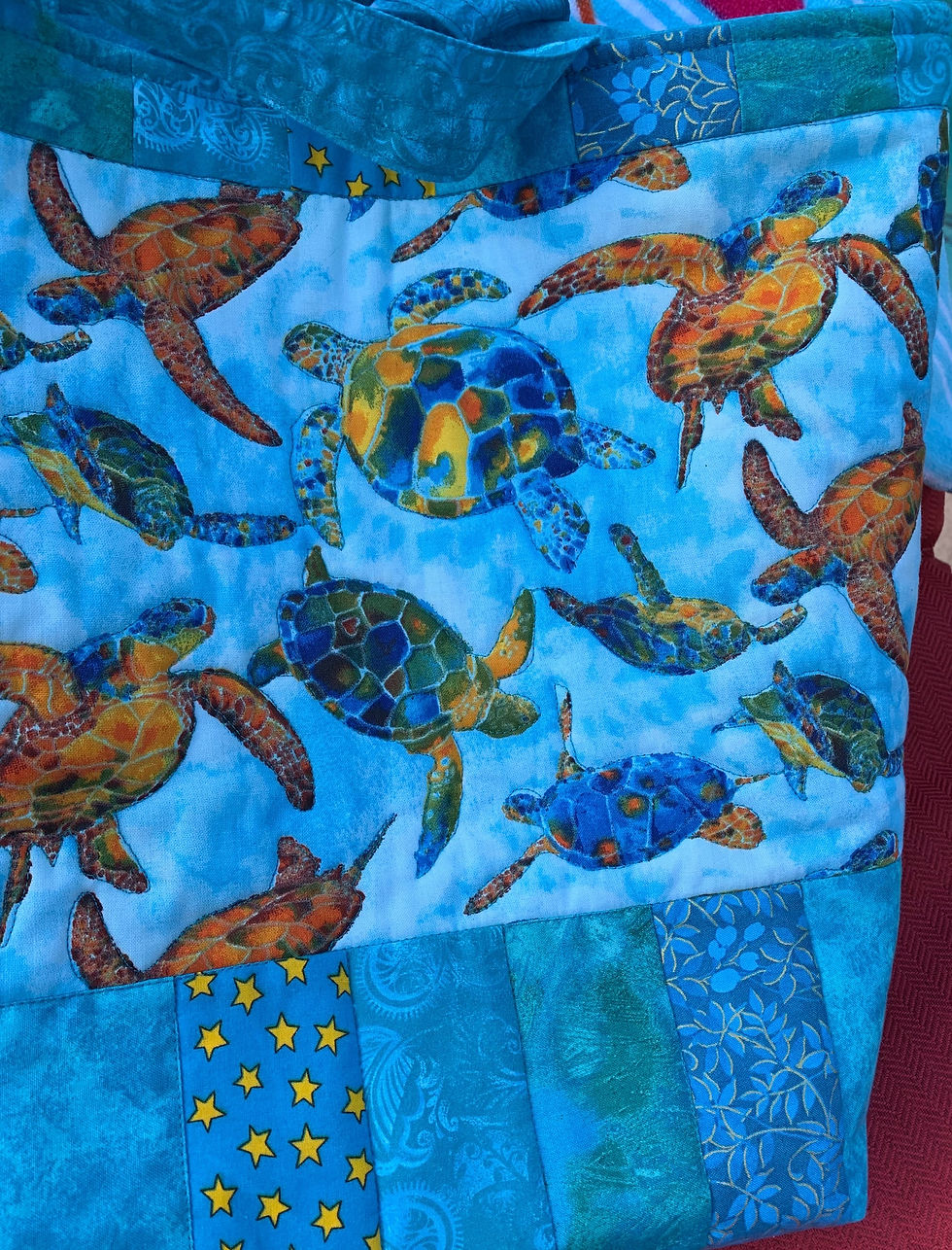 Thumbnail: Sea turtle beach bag tote