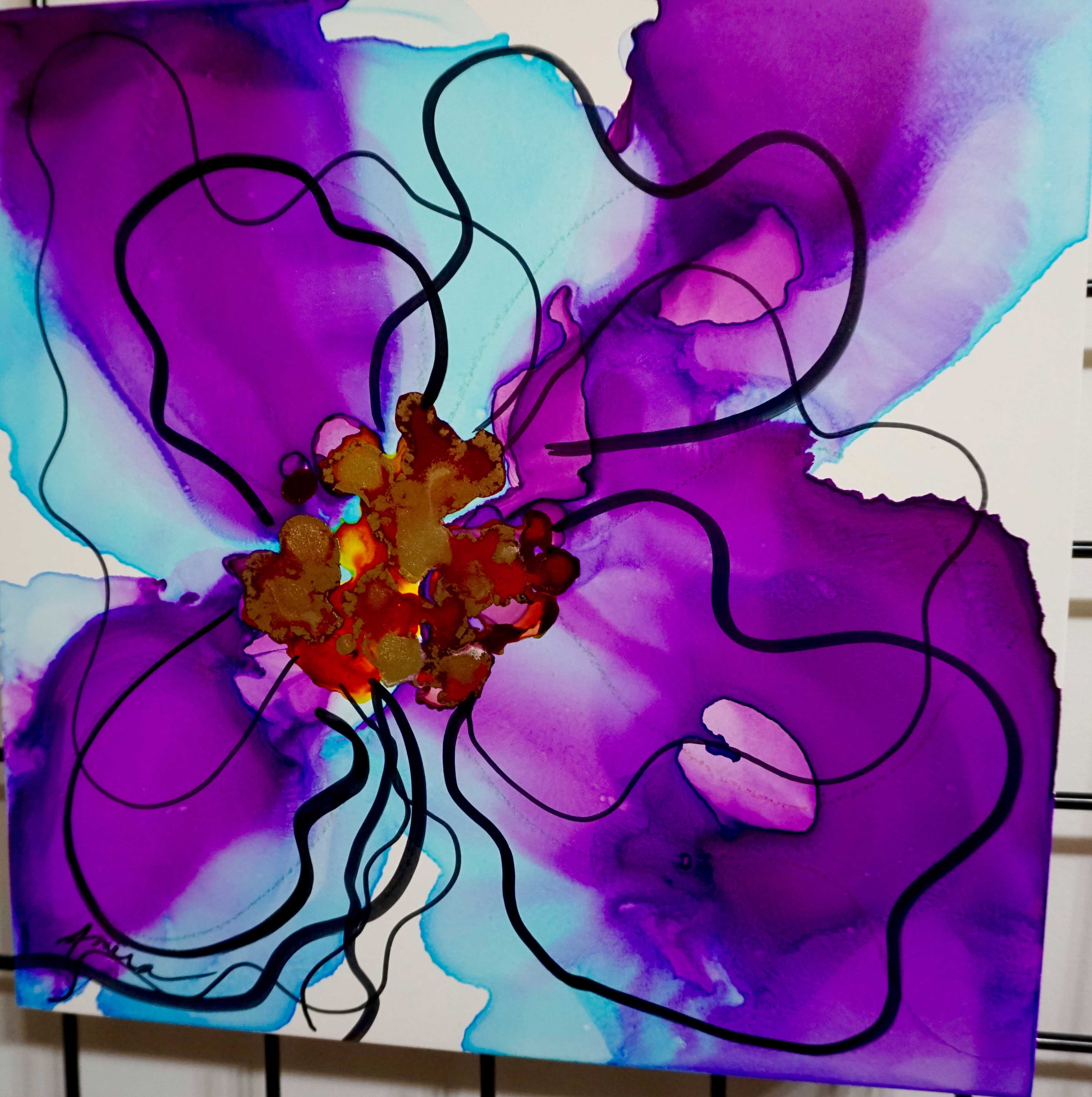 Floral Series – B13 - Framed 16x16"