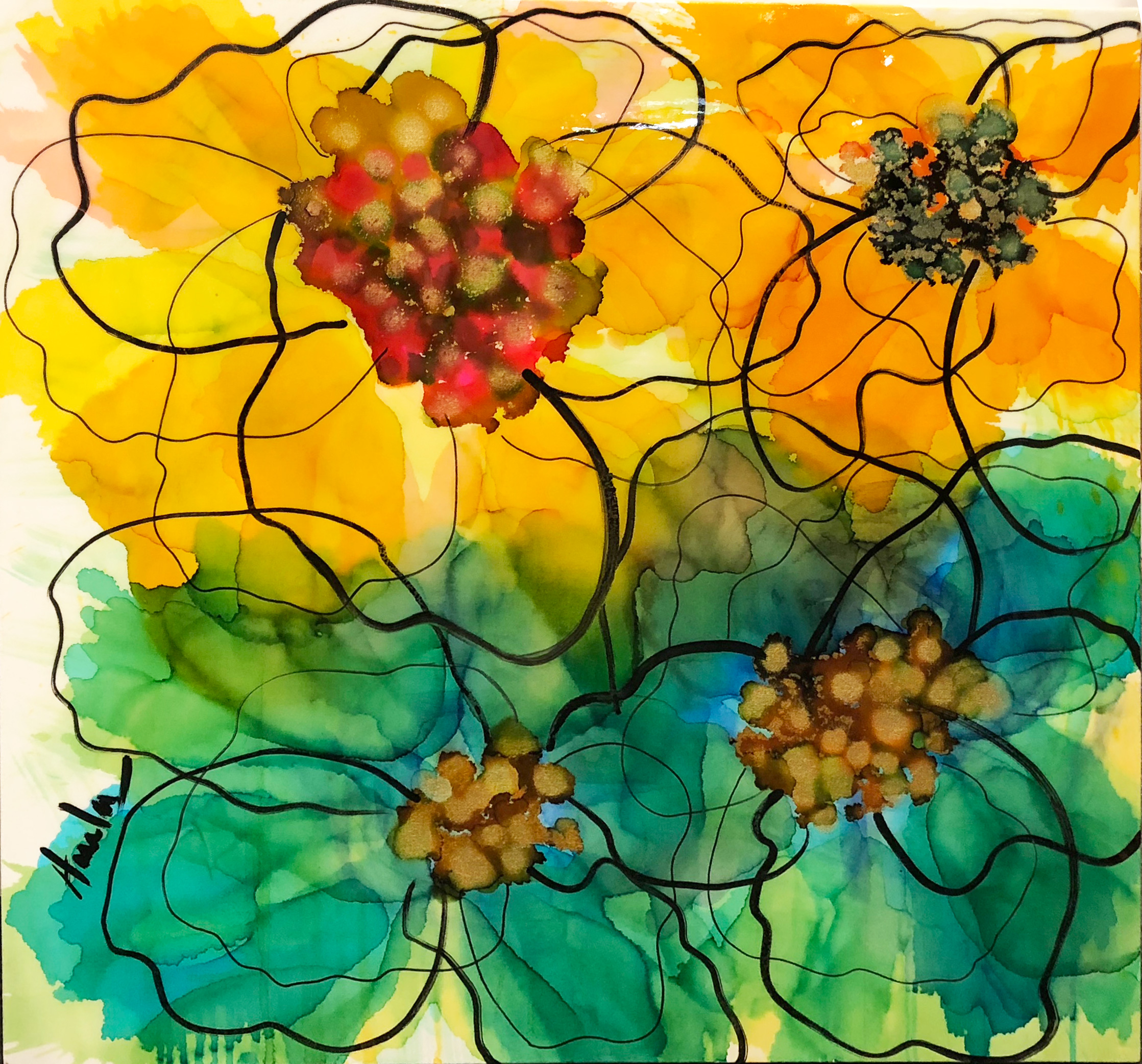 Springtime - Framed 44x44"