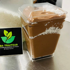 Verrine mousse aux chocolat au noix de coco 