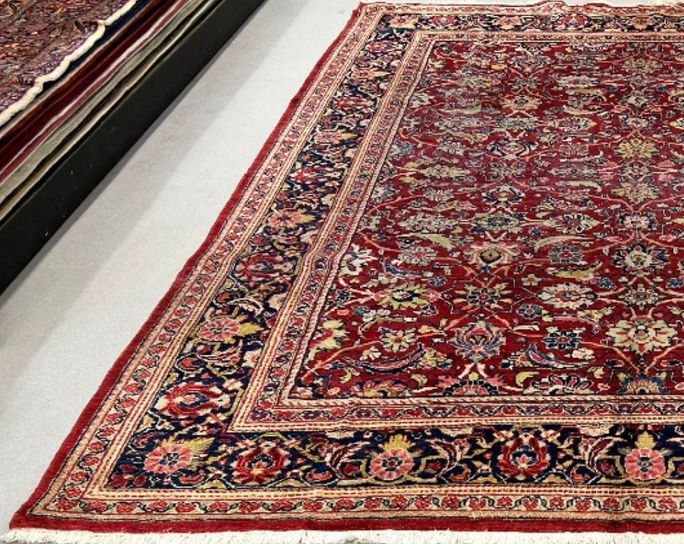 Thumbnail: Persian Mahal rug originated in the 1950s. This Persian rug features a stunning pattern in  multicolor.