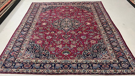 9'x 12' Antique Persian Kashan rug