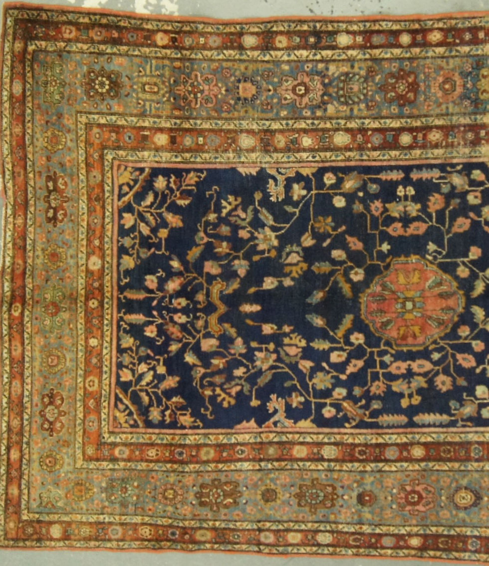 Thumbnail: This stunning Antique Persian rug boasts a Farahan Sarouk design from circa 1930, making it a true piece of history.