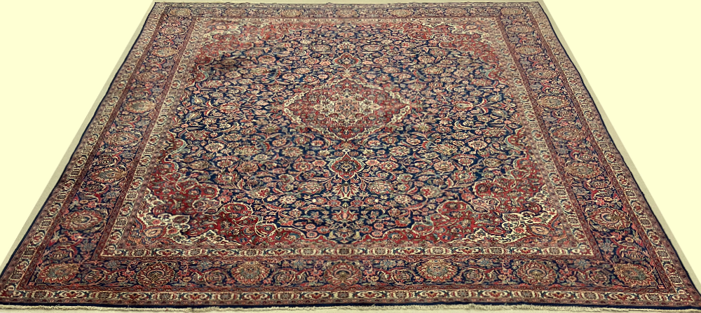 Persian Kashan Antique Rug, Circa 1930, in mint condition.