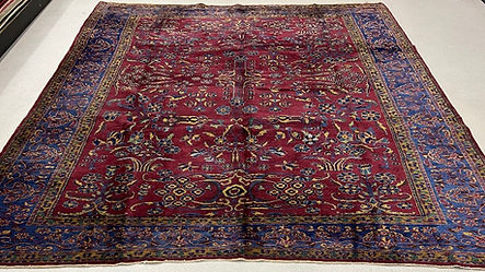 9' x 12' India Antique 1930s Rug Persian Sarouk design