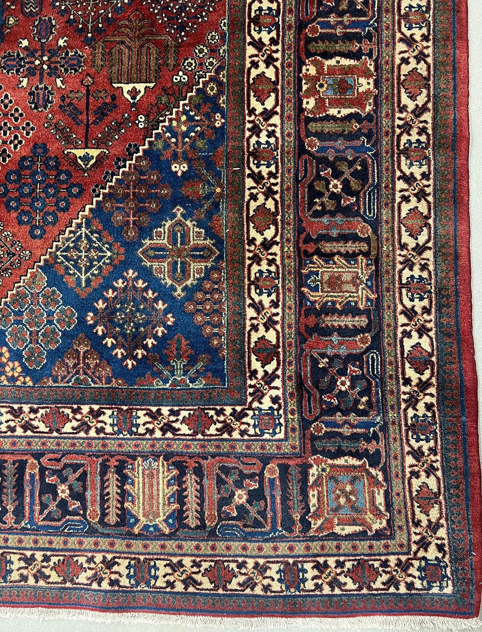 Thumbnail: this Persian semi-antique Meymeh rug features a stunning geometric design that is both timeless and elegant.