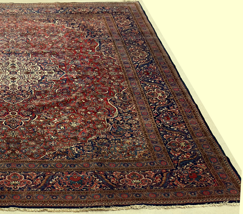 Thumbnail: Persian Kashan Antique Rug, Circa 1920, in mint condition. Master weaver Dabir.