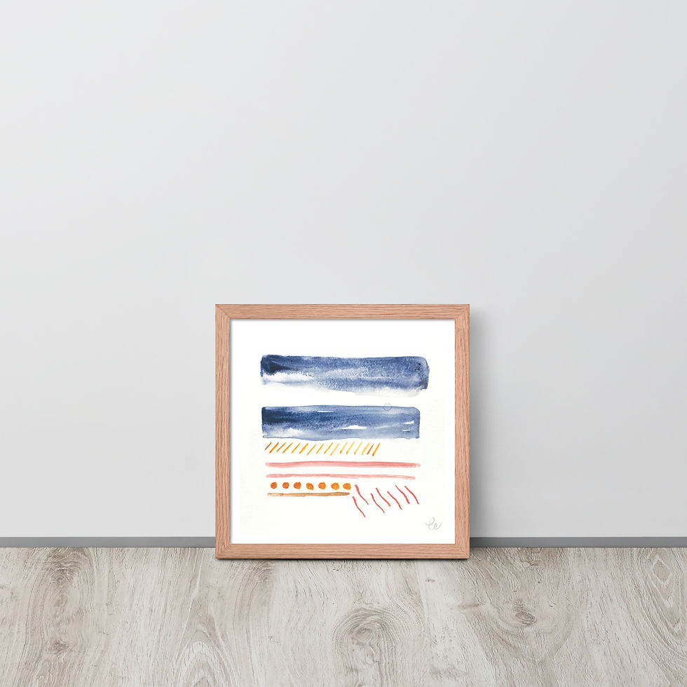 Thumbnail: "Blue Abstract I" Framed Art Print