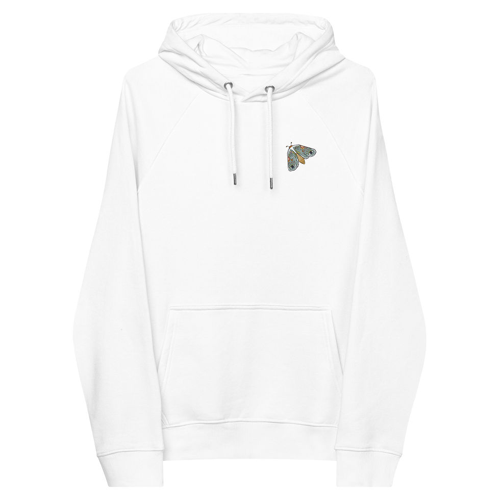 Thumbnail: Moth Love Earth Unisex eco raglan hoodie