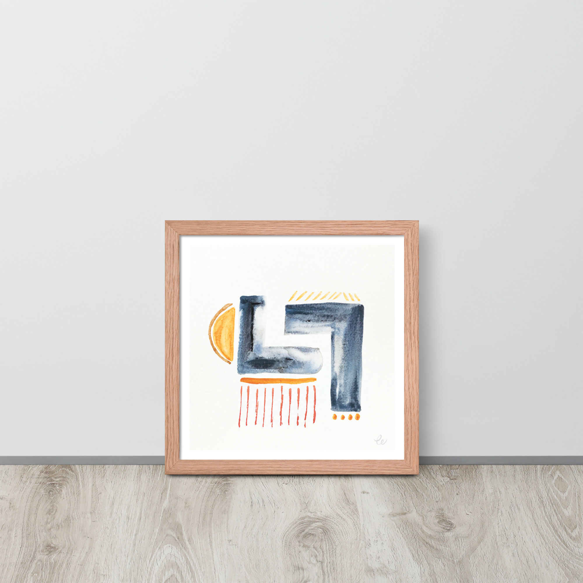 "Blue Abstract III" Framed Art Print