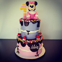 Baby Minnie 1st Birthday Cake