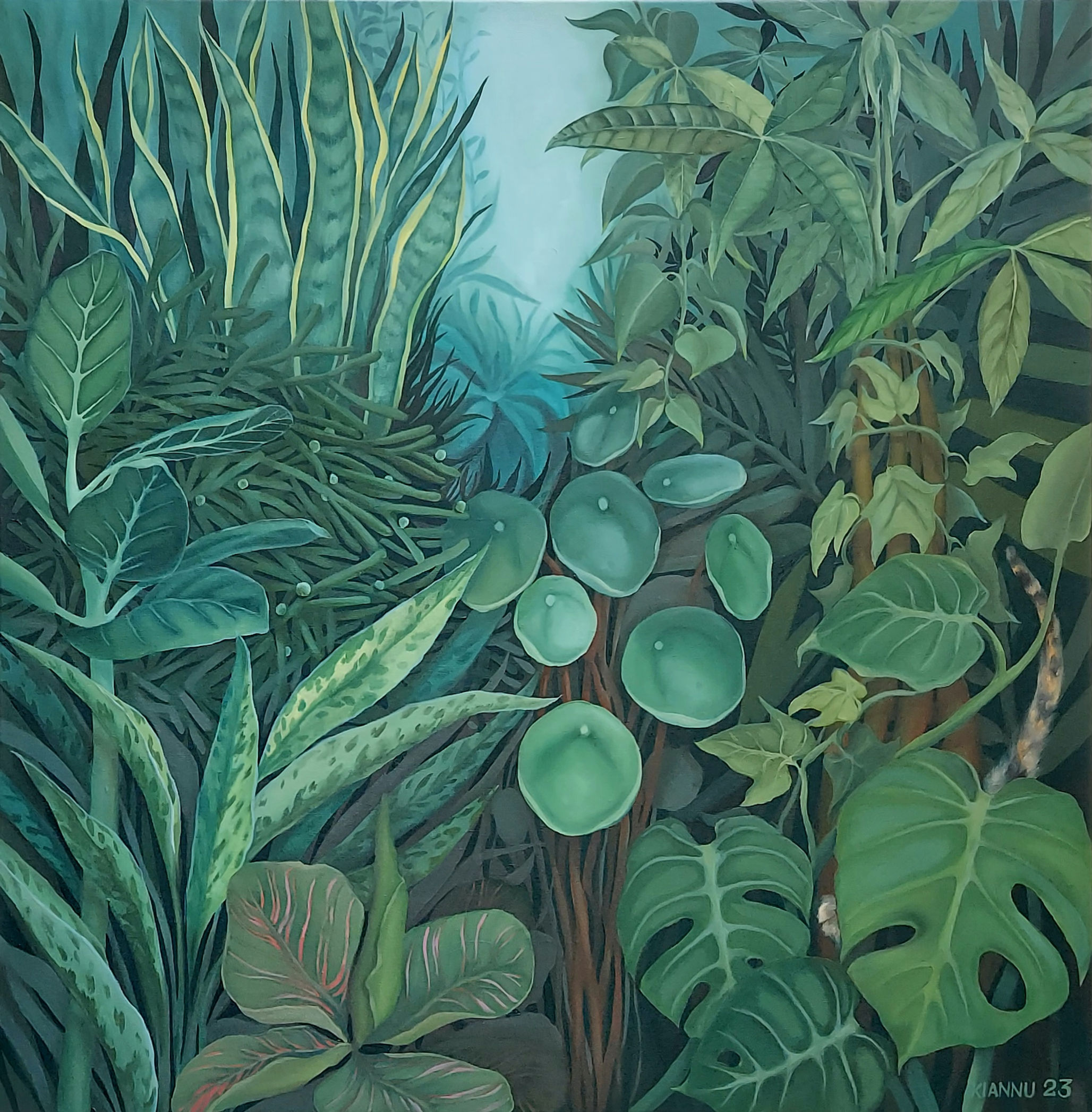 Little Jungle, 90x90x2cm